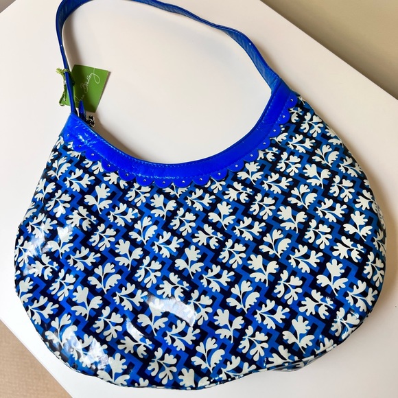 Vera Bradley Frill Hotsy Totsy Hobo in Blue Lagoon - Picture 1 of 8